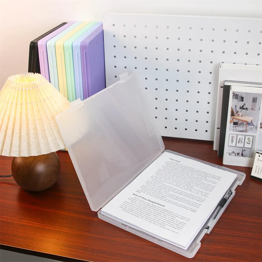 A4 transparent data storage box, folder, large capacity, multifunctional student test paper, book, graduation certificate, archi