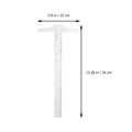 2Pcs General Layout Ruler Plastic T-Square with Accurate Scales for School Art Office Measuring Needs Plastic T Shape Ruler