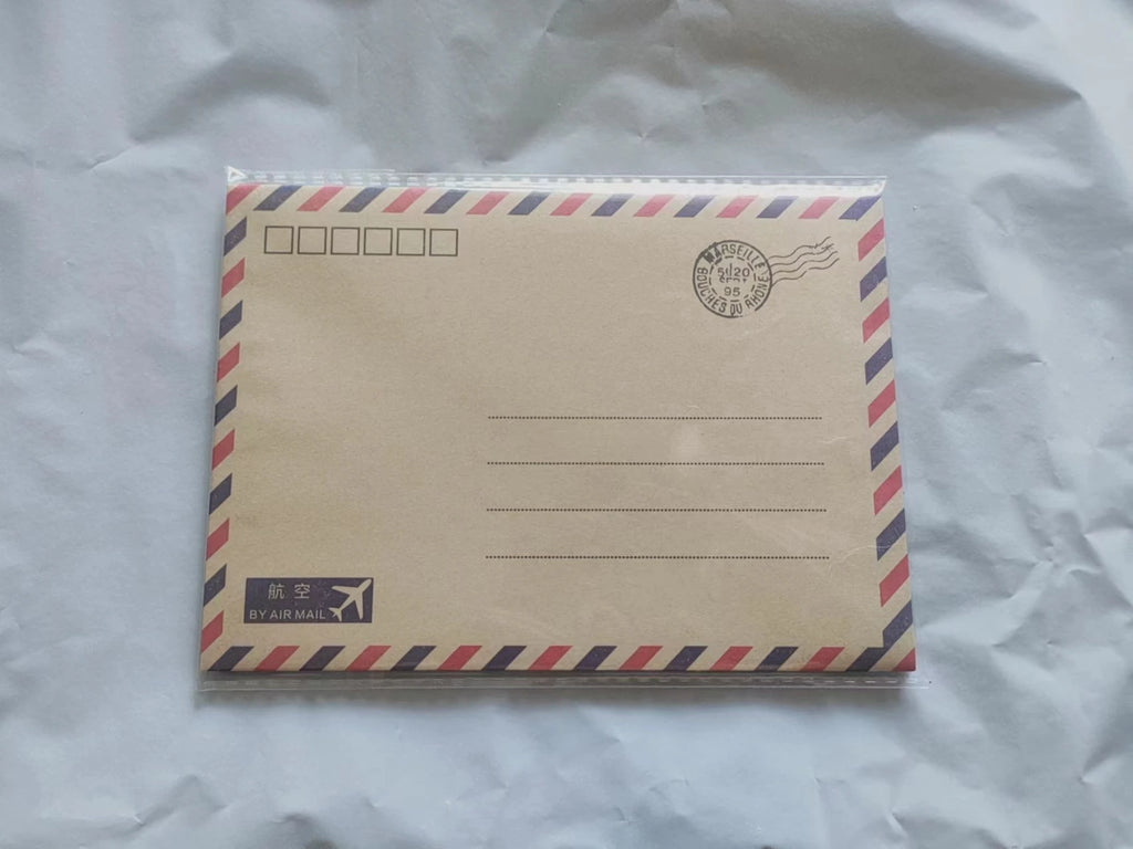 8pcs/pack 17.5x12.5cm Post Paper Envelopes  White Kraft Color Air Mail Letter Envelope