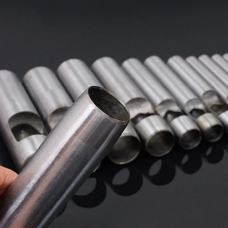 1piece 45# Steel Hole Punch Tool Snap Button Rivets Punch Setter Hand Tool Steel Spike Studs for Leather Craft Garment Shoes