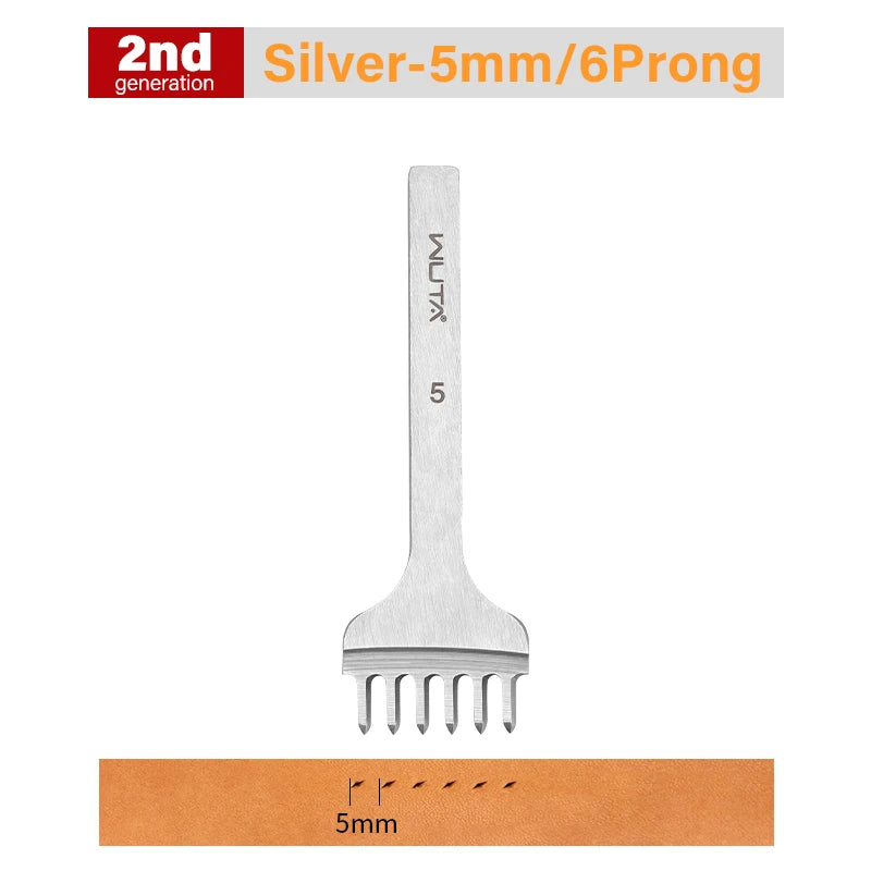 WUTA 1pc 3/4/5/6mm Leather Chisel Tool Diamond Pricking Iron Basic Hole Punch Stitching Leather Craft Tools