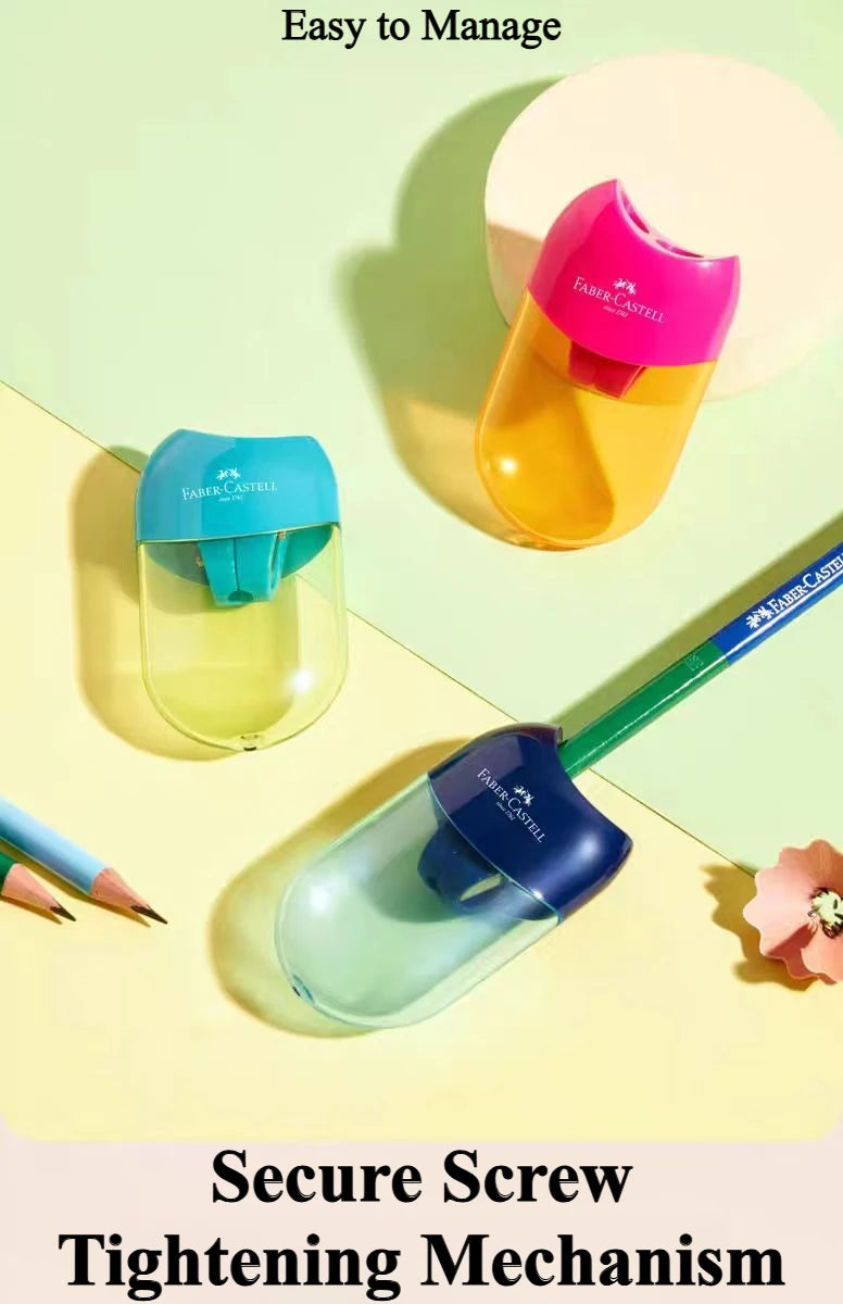 FABER CASTELL Double Hole Elliptical Pencil Sharpener Portable Pen Sharpener Pencil Sharpener Student Specific Pen Sharpener
