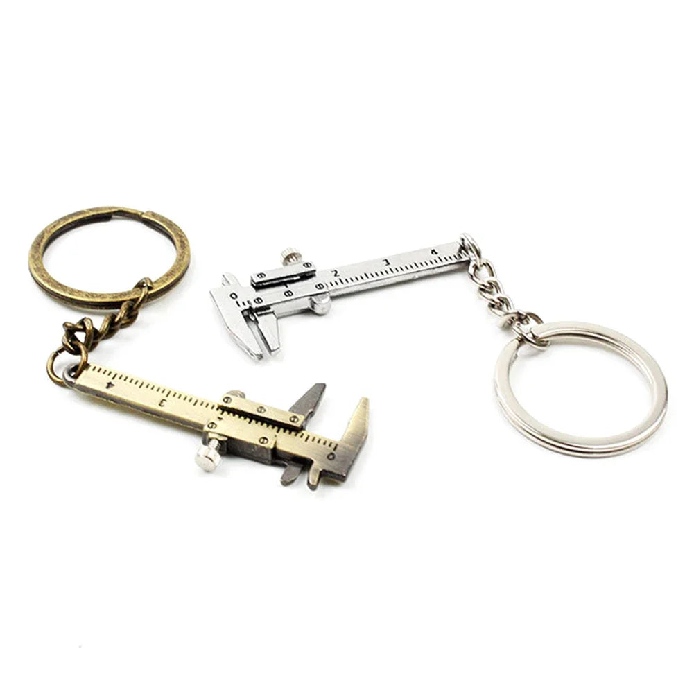 Key Ring Tape Measure Keychain Gauging Tools Retractable Ruler Pull Ruler Measuring Tools Stainless Steel Portable