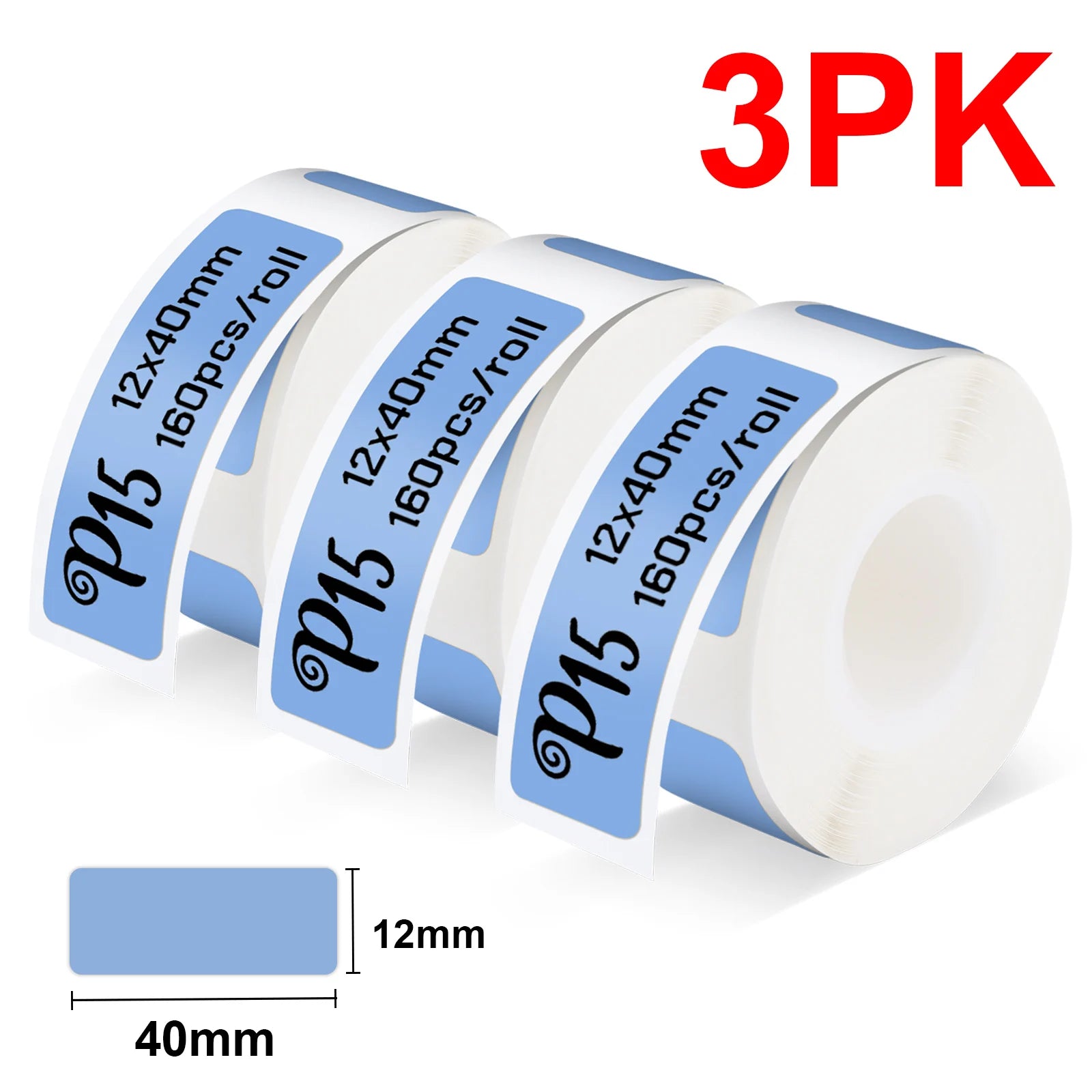 Portable Label Maker P15 Adhesive Thermal Label Printer Wireless Bluetooth Sticker Printer with P15 Self-adhesive Label Paper