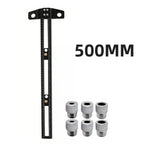 300/500MM Woodworking 2 in 1 Drilling Positioning Scoring Ruler - Adjustable T Square - Aluminum Scriber Marking Gauge Tool