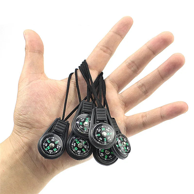 3pcs Portable Mini Compasses Outdoor Survival Tools Hiking Camping Travel Accessories Hanging Compasses