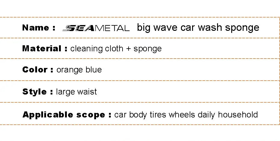 SEAMETAL 1pc Car Damp Clean Sponge Three Layers Wash Sponge Block Remove Duster for Car Detailing Care Tools Washing Accessories