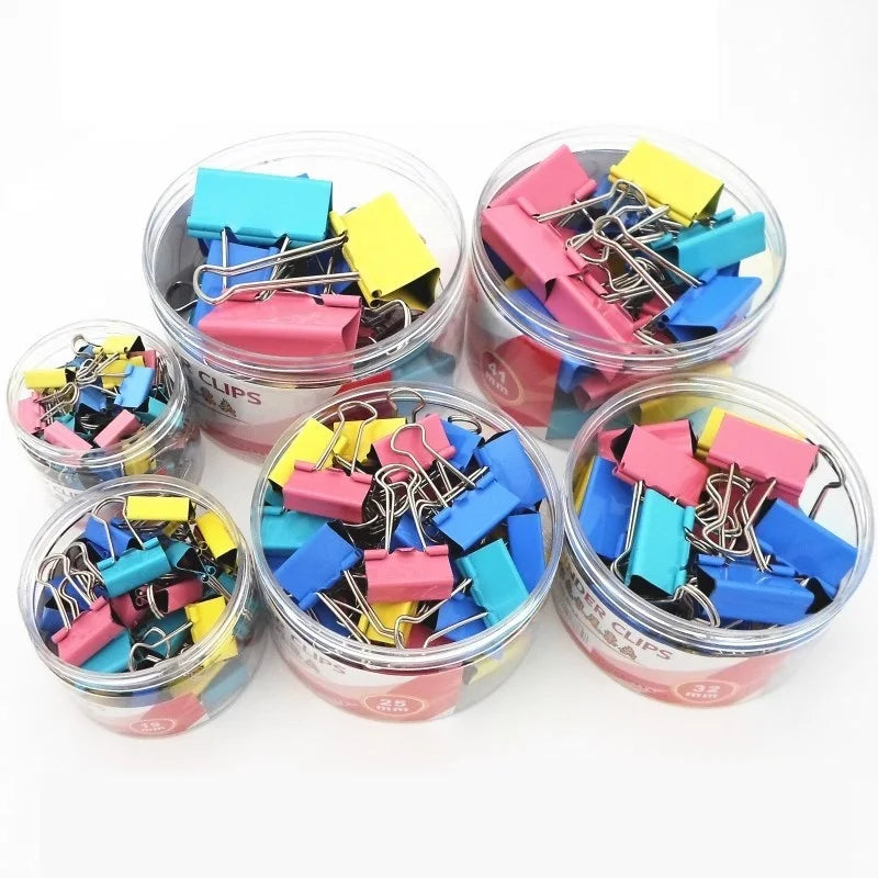 Colorful Metal Binder Clips Paper Clip Office Stationery Binding Long Tail Clip Colored Ticket Clip Tailcoat Clip
