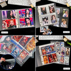 A5 3/7 Ring Binder Transparent Photo Album PP Inner Page Sleeves 1/2/4/6-Grid DIY Photocard Collect Book For 3 4 5 6 7 Inch Card