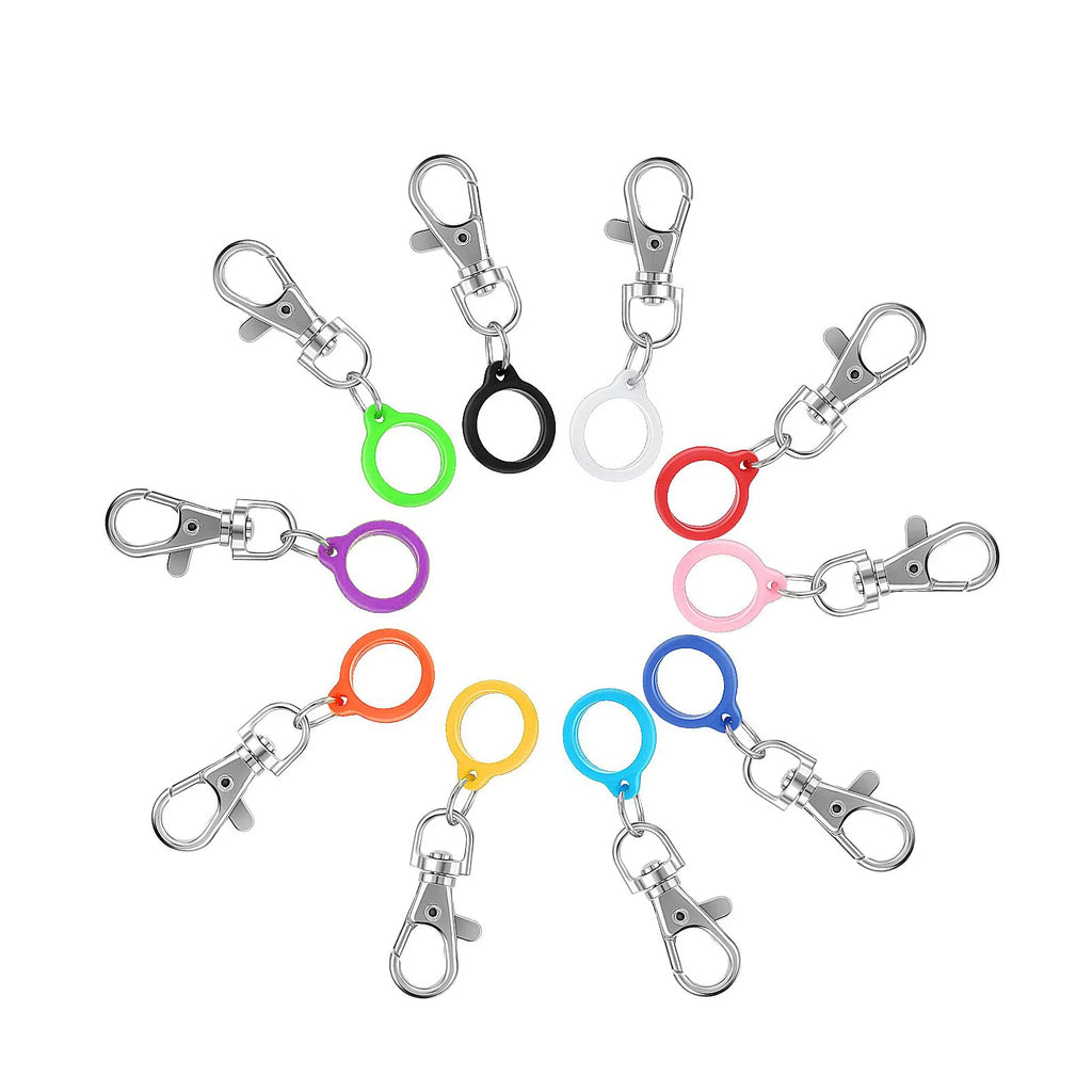10/20 Pcs Silicone Pen Clip with Lobster Clasp Pen Holder Badge Reel Clips Badge Pen Holder Accessories(Pen not Included)