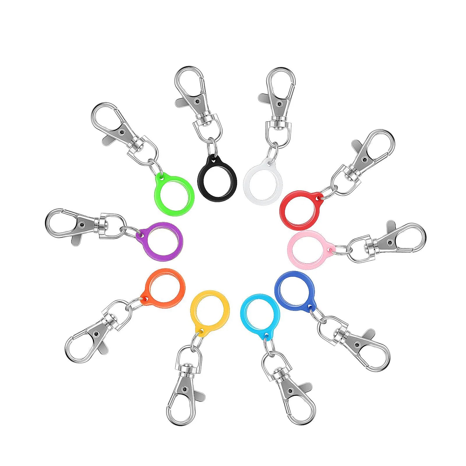10/20 Pcs Silicone Pen Clip with Lobster Clasp Pen Holder Badge Reel Clips Badge Pen Holder Accessories(Pen not Included)
