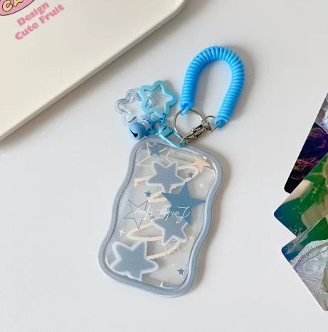 Kpop Photocard Holder Photo Display Holder With Star Keychain Idol Picture Protector Sleeves Credit ID Cards Protective Case