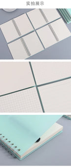 A6 A5 B5 A4 Green Spiral Book Coil Notebook To-Do Lined DOT Blank Grid Paper Journal Diary Sketchbook For School Stationery