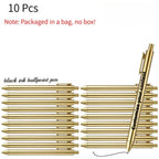 Custom 40pcs Luxury Ballpoint Pen Set with Black Gift Box Retractable Black Ink Laser-Engraved Text, Smooth Writing Pen 10/40pcs