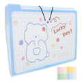 2Pcs Plastic File Folder with Multiple Pockets Expanding Accordion Design File Bag for Documents Checks Currency Letters