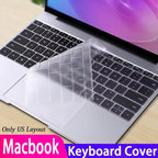 Clear Keyboard Cover For MacBook Air13.6 M4 A3240 2025 M3 M2 Pro 13" Air13 A2179 A2337 A1369 A1466 Air 15.3 M4 A3241 A3114 A2941