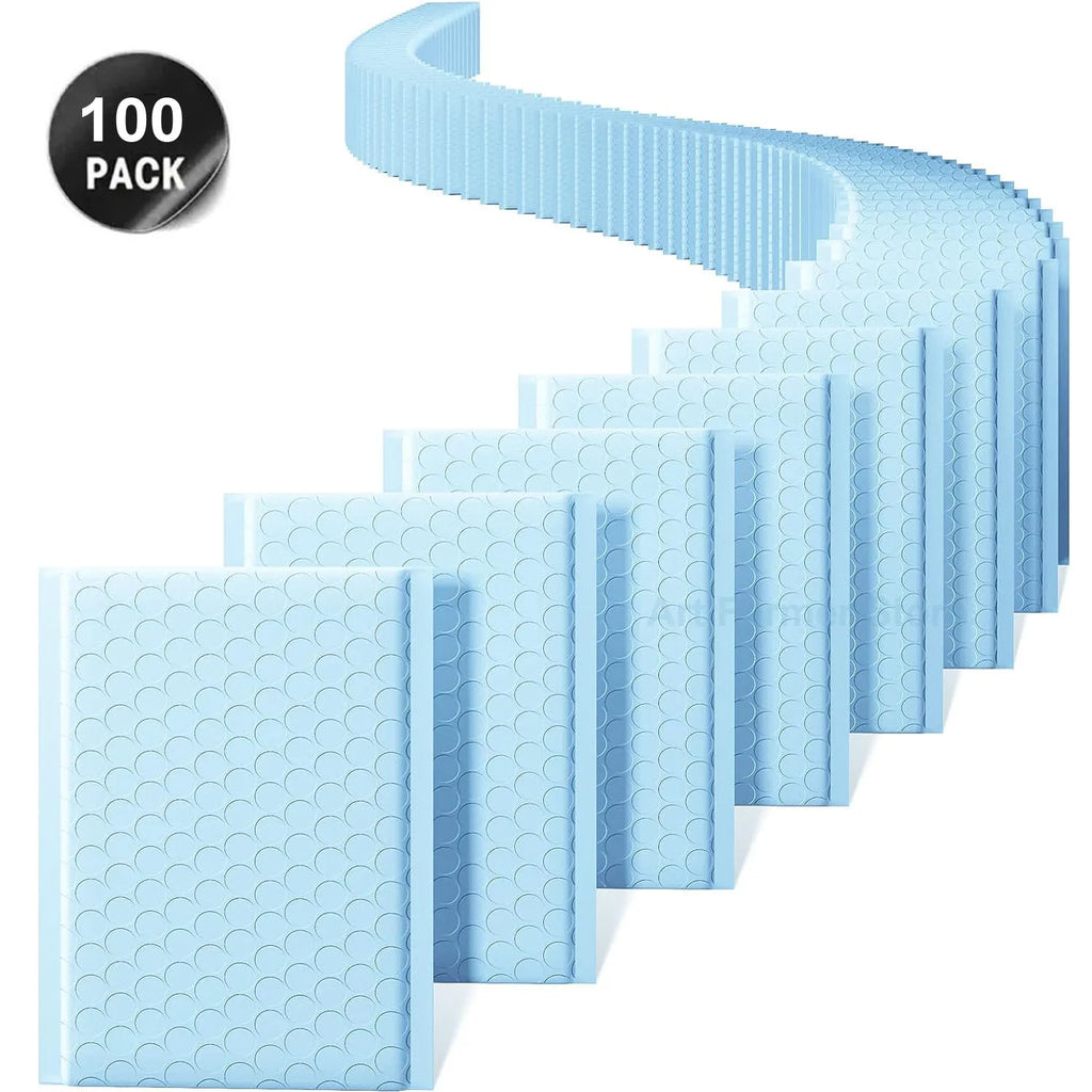 100 Pcs Bubble Mailers Blue Poly Bubble Mailer Self Seal Padded Envelopes Gift Waterproof Packaging Envelope Bags for Shipping