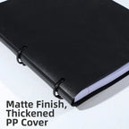 3 Ring Loose-leaf File Folder Thickened Waterproof Notebook Binder Dustproof Portable Loose Leaf Document Folder