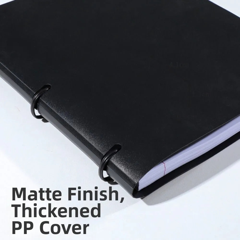 3 Ring Loose-leaf File Folder Thickened Waterproof Notebook Binder Dustproof Portable Loose Leaf Document Folder