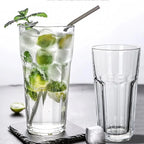 Acrylic Plastic Beer Mug PC Anti-fall Water Cup Heat-resistant Wine Glass Transparent Octagonal Cups KTV Bar Kitchen Restaurant