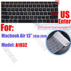 Silicone Keyboard Cover for All MacBook Air/Pro 13 14'15'16 inch,M1,M2,M3 M4 M5 Chip Model A2918,A2992,A3113,A2337,A2941 US & EU