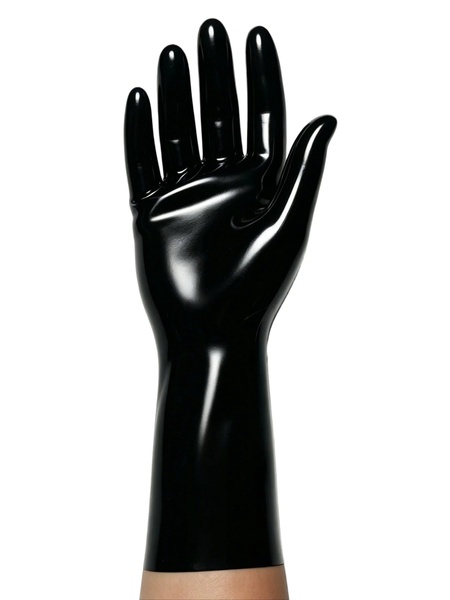 Black Latex Long Gloves Unisex Rubber Gloves Fashion Photography Props ﻿