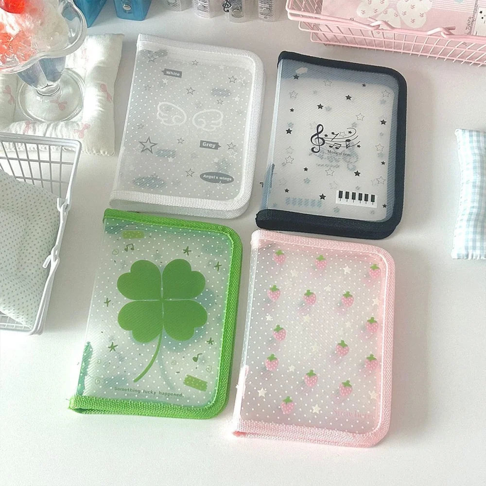 A6 Size Cute Stationery Storage Folder File PP Twill Zipper Pouch Document Bag Zip File Folder School Office Supplies