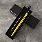 Luxury Metal Ball Point Pen Clip Signature Ballpoint Pens for Business Writing Office Stationery Customized Logo Name Case Gift