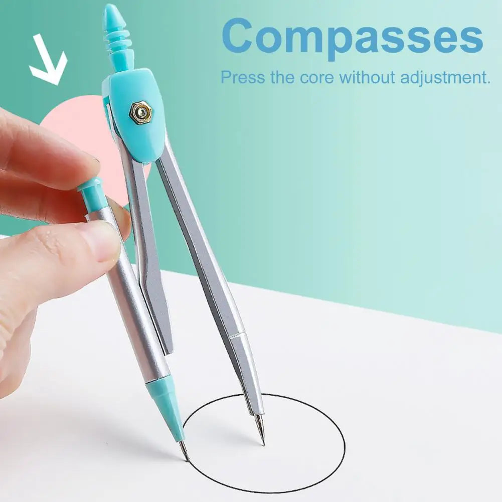 Student compass Protractor clear scale accurate mathematical geometry games school stationery 7 pieces per set