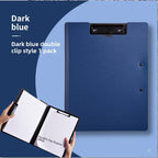 New A4 File Folder Clipboard Writing Pad Memo Clip Board Double Clips Organizer School Office Stationary