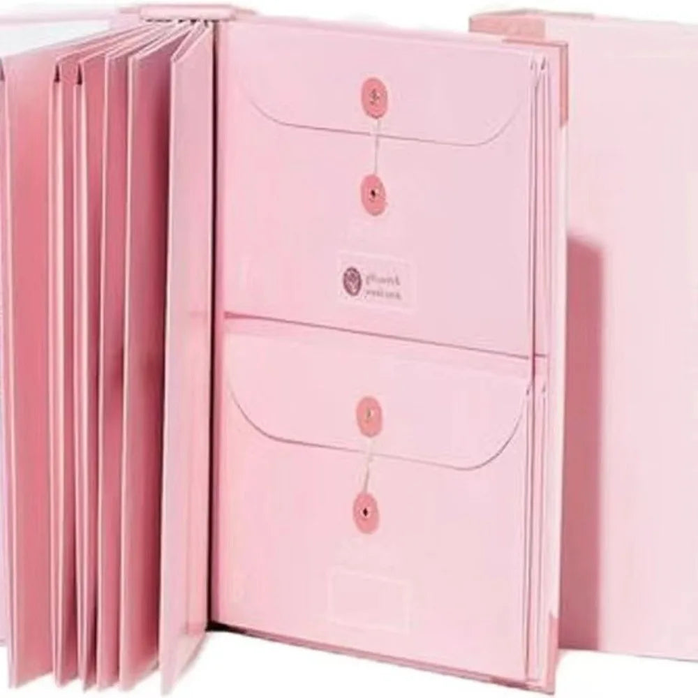 Portable In Case I Go Missing Binder Large Capacity Multiple Pockets Manila Pocket Folder File Storage Tools File Organizer