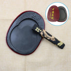 Chinese Calligraphy Inkstone with Cover Traditional Ink Grinding Stone Compact Exquisite Writing Tool for Students Artists