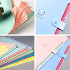 A4 Organ Folder 5 Layers Macaron Colors File Manager Storage Simple Folder for Student School and Office Stationery Supplies