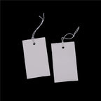 100pcs Price Label Tags String Tie Watch Jewelry Display Merchandise Price Label Paper Cards Rectangular Blank Price Tag