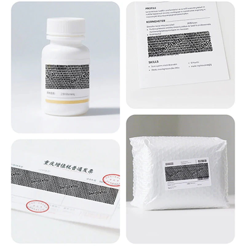 Wide-sized Privacy Roller Seal Refillable Ink Garbled Code Stamp Anti-Leakage for Express Information Protection