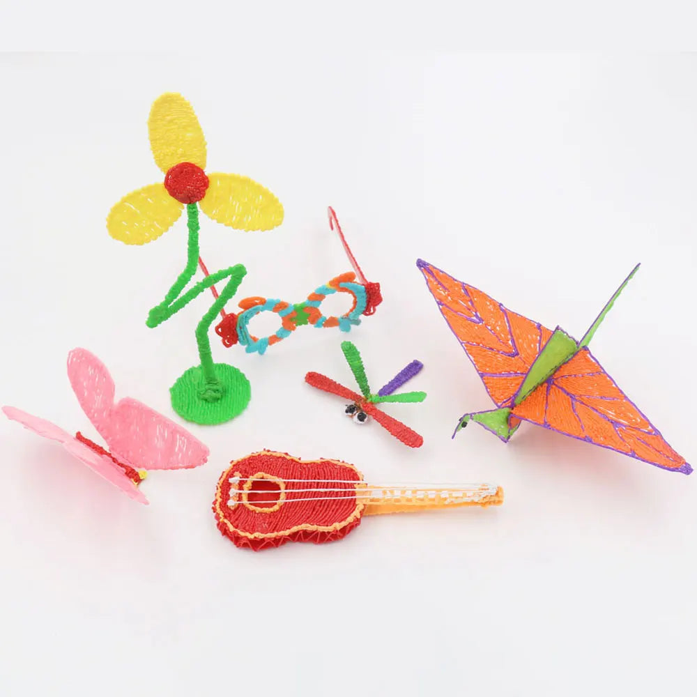 2026 New 3D Printing Pen DIY Three-dimensional Painting Children Toys With LCD Screen Power Adapter 200M PLA Filament Toys Gift