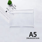 Nylon Mesh File Bag A4 A5 A6 Transparent Zipper Test Paper Information Bag Office Student Pen Bag Subject Bag Puzzle Storage Bag