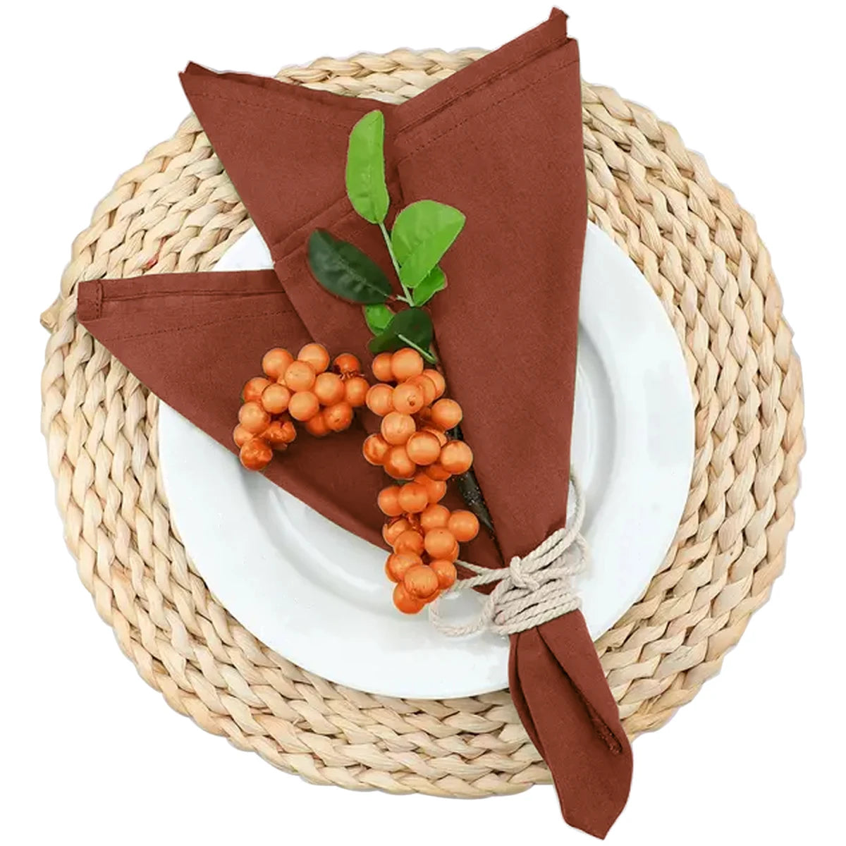 6/12PCS 40x40cm Cotton Linen Cloth Napkins Thickened Durable Placemat Reusable for Kitchen Dining Wedding Decoration