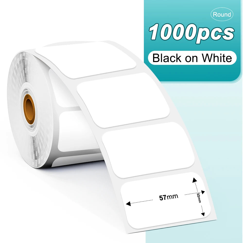 Phomemo PM241 Shipping Printer Label Sticker Round Paper Square Label Rainbow Color for DIY Logo Design Small Business Adress