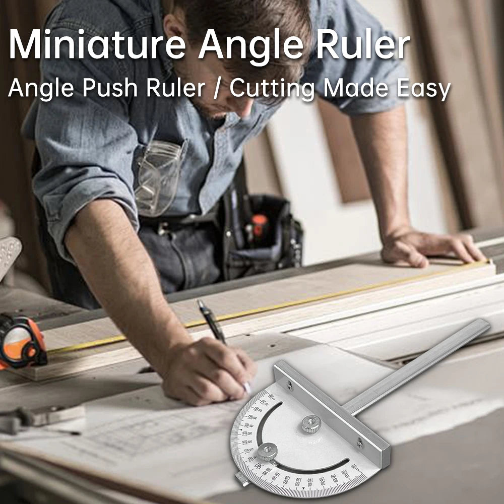 Table Saw Angle Ruler Meter Measure Protractor Ruler 180 Degree Guage Goniometer Stainless Steel Woodworking Measurement Tool