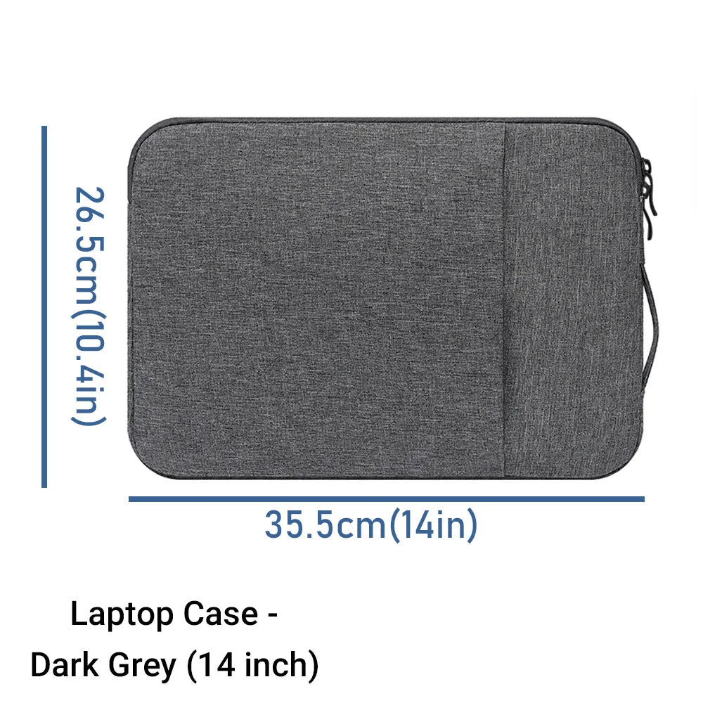 Waterproof Laptop Bag Sleeve Tablet Cover For MacBook Air Pro Xiaomi Dell Acer Notebook Computer Case 11 12 13 14 15 15.6 Inch
