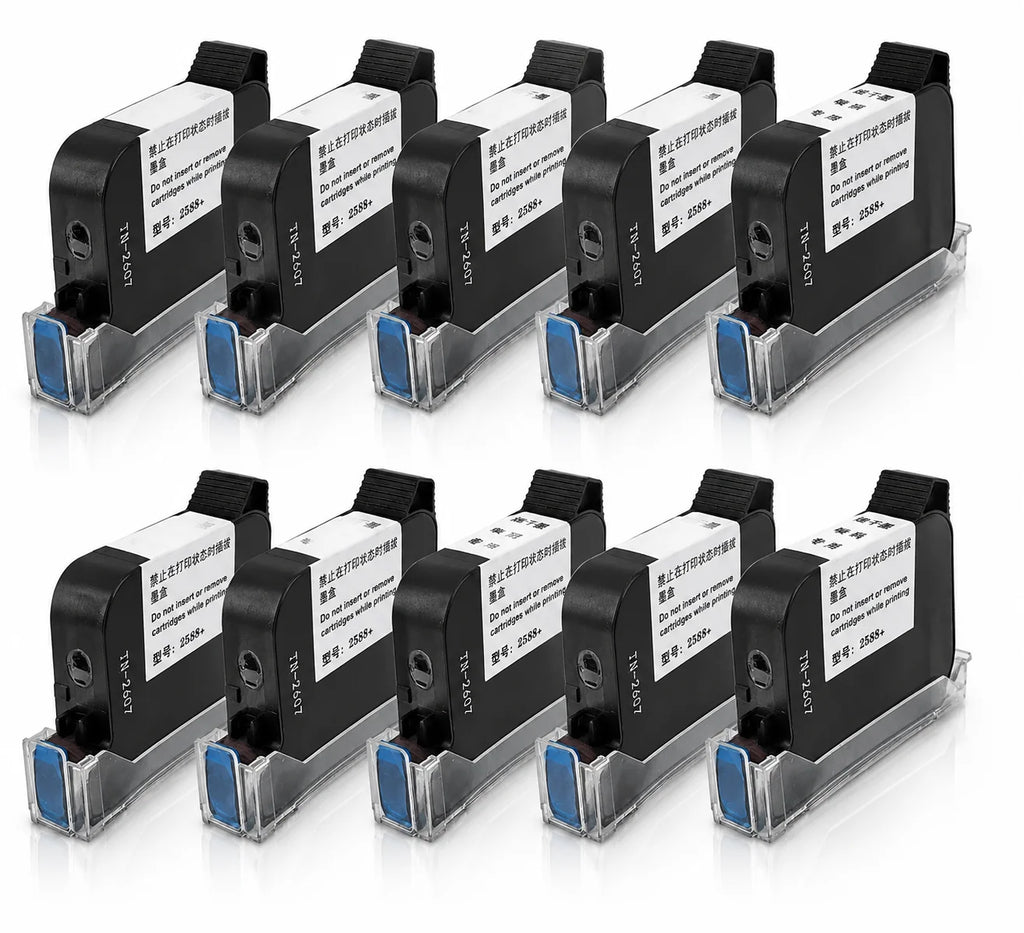2588+ 2588 2588+M 42ML Ink Cartridge Quick-drying 12.7mm Print Height Universal for unencrypted handheld printer Black