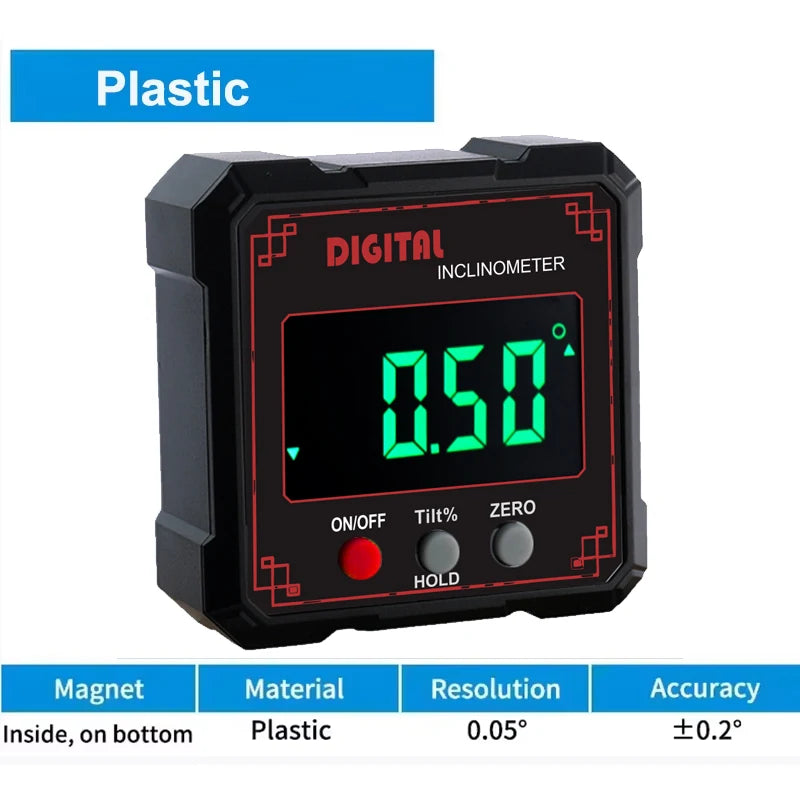 ETOPOO Digital Electronic Level Digital Angle Fnder 4*90 ° Magnetic Inclinometer Protractor Precision Level Box for Woodworking