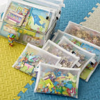 1/3/6PCS Storage Bag Mesh ZipperToy Building Block Puzzle Sub-package Children Particle Zipper Transparent Finishing Storage