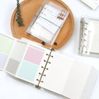 M5 20 Sheet Triple Fold Colorful Loose Leaf Notebook Refill Spiral Binder Inner Page Weekly Monthly To Do Line Grid Inside Paper