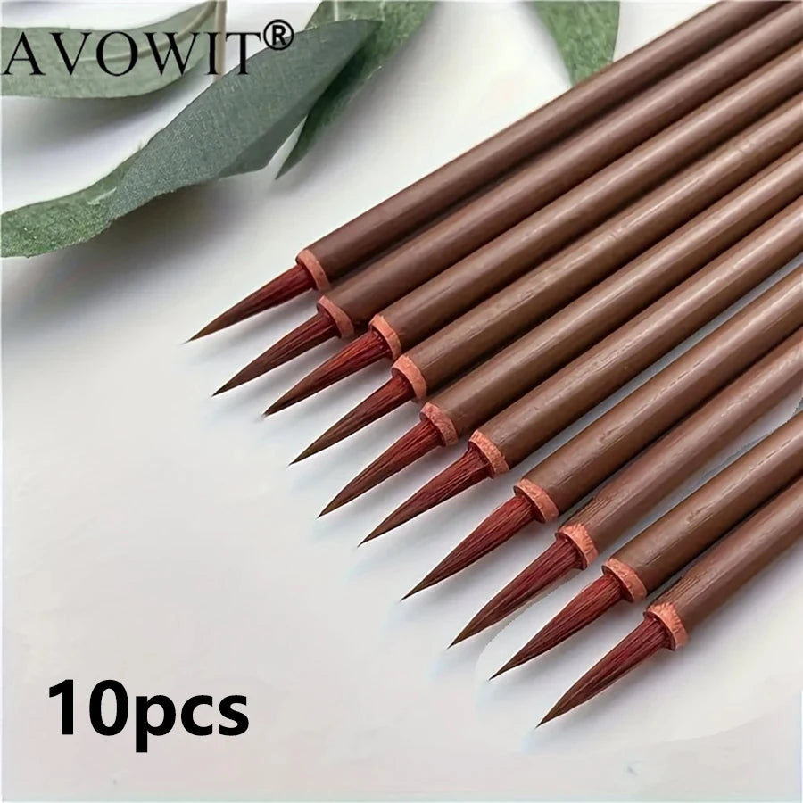 Fine Line Art Brushes, Handmade, Chinese Calligraphy and Precision Designed Digital Painting Brushes
