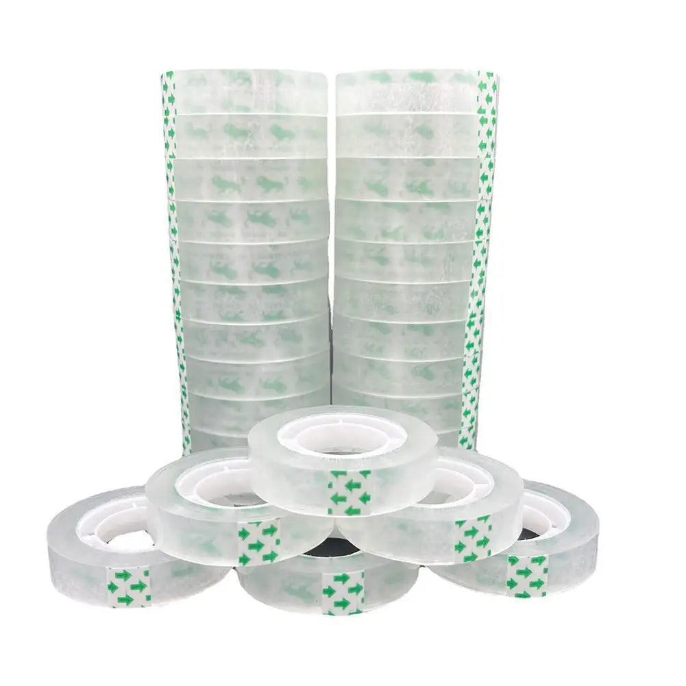 1-3Roll Transparent Tape Width 8/12/18mm Packing Tape Traceless Students Adhesive Tape Packaging Tool Stationery Office Supplies