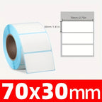100PCS Direct Thermal Shipping Labels 40×30/70×30/70×70/100×100mm, Premium Commercial Thermal Sticker Paper with Permanent Adhes