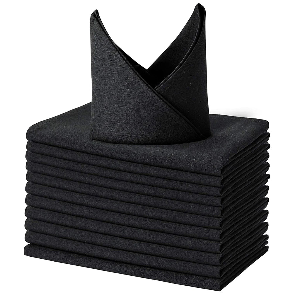 Plain Colour Napkins Durable Polyester Thicken Placemat Reusable for Kitchen Dining  Wedding Decoration