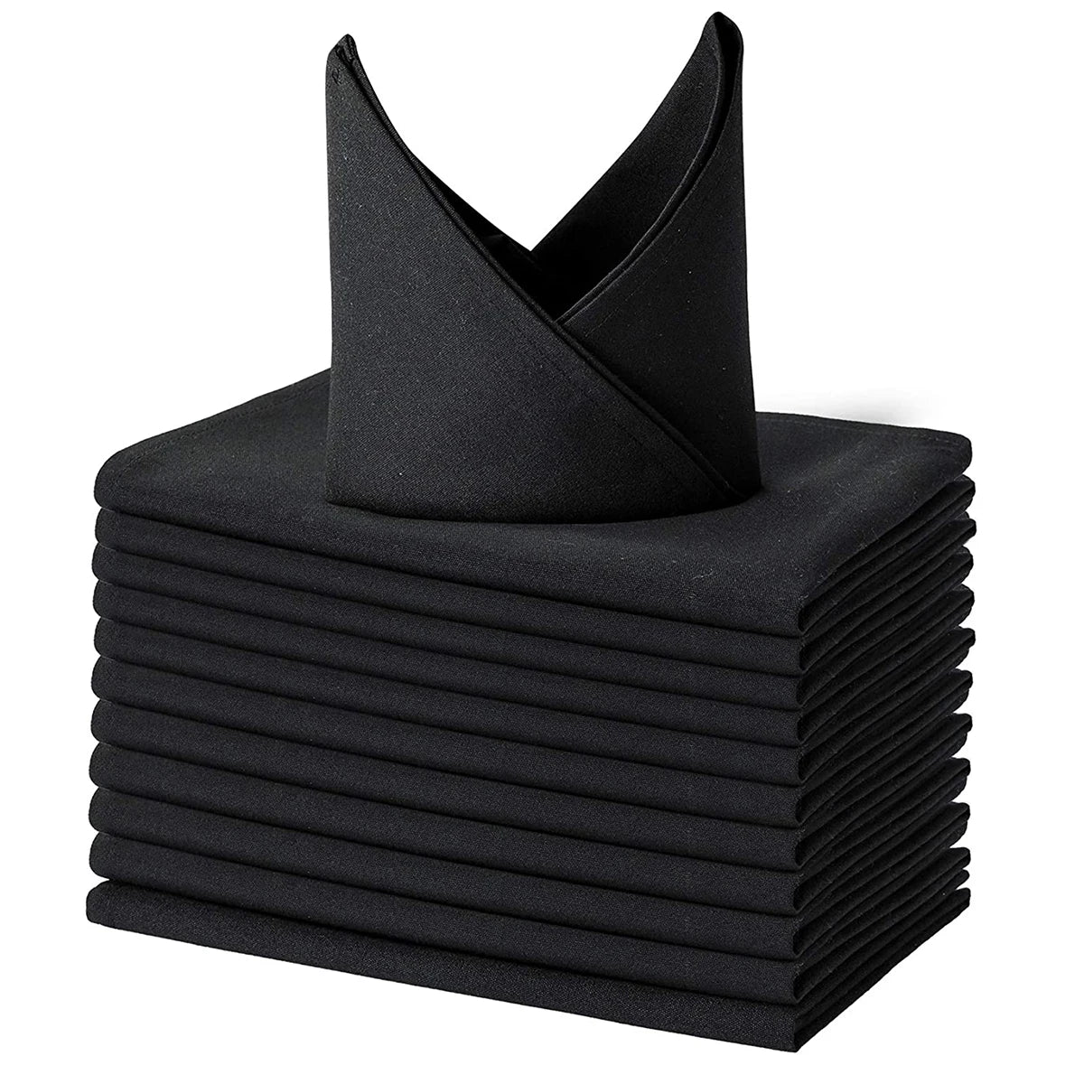Plain Colour Napkins Durable Polyester Thicken Placemat Reusable for Kitchen Dining  Wedding Decoration